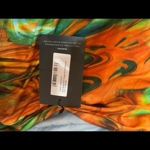 Multicolour Print Cowl Neck Dress